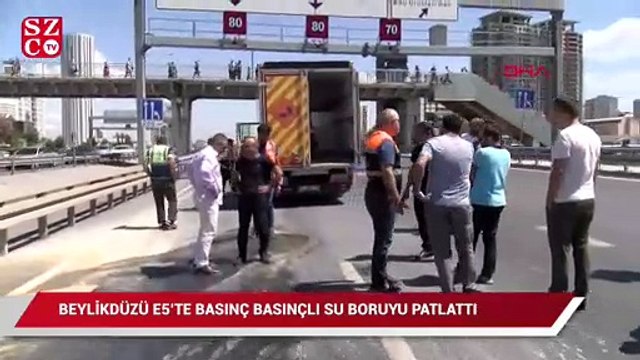 E5 çökme nedeniyle trafiğe kapatıldı