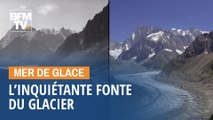 La Mer de Glace, site touristique des Alpes depuis le 18e siècle, fond à vue d'oeil