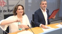Rueda de prensa de Colau y Collboni tras primera reunión de Gobierno de Barcelona