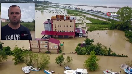 Yoğun Yağış Kocaali-Akçakoca Yolunu Ulaşıma Kapadı, İşte Bölgeden Gelen Son Görüntüler