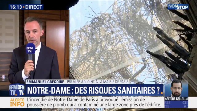 Emmanuel Grégoire (mairie de Paris): Il n'y a aucun risque sanitaire concernant la pollution au plomb de Notre-Dame