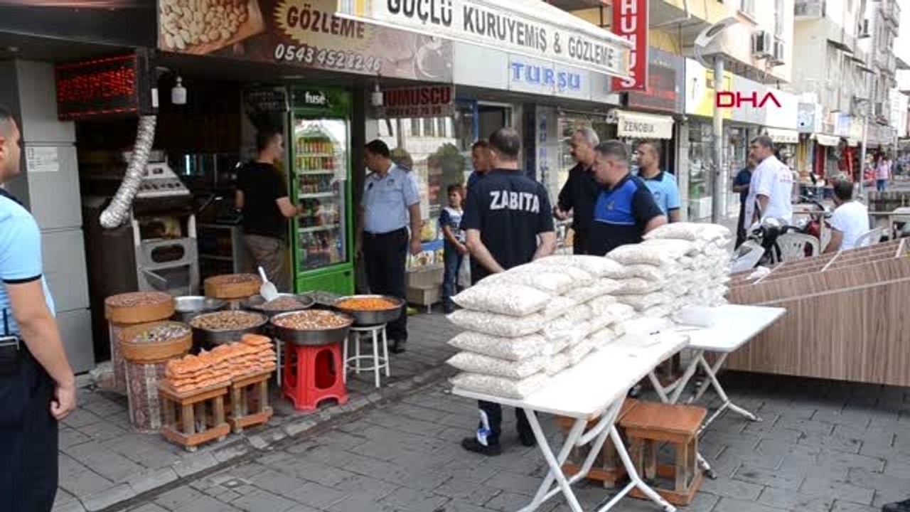 Kırıkhan zabıtasından 'kaldırım işgali' denetimi