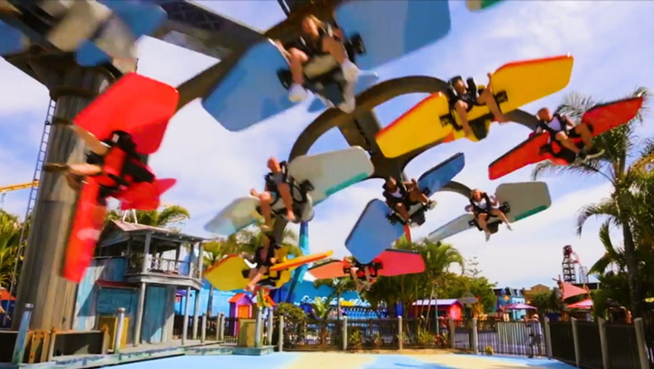 A thrill ride at a theme park in Australia spins you 360 degrees