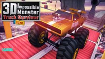 3D Impossible Monster Truck Survivor LV 9-12 - 4x4 Stunts Monster Games - Android Gameplay #2