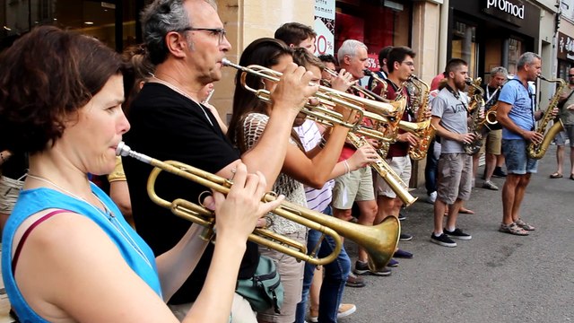 La fanfare des stagiaires du festival de jazz Crescent Mâcon 18 juillet 2019