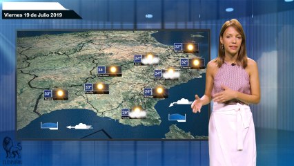 El pronóstico del tiempo para el viernes 19 de julio.