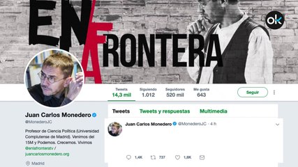 El tuit más cursi de Monedero: llama "pijo" a Sánchez tras el rechazo a Iglesias