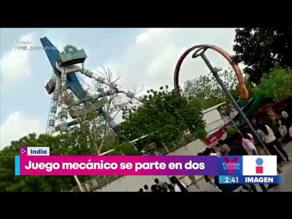 Juego mecánico se parte en dos y deja muertos en un parque de diversiones | Yuriria Sierra