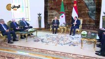 الرئيس السيسي يستقبل نظيره الجزائري في أول زيارة خارجية له