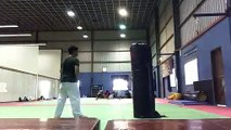 Taekwondo practice in timelapse