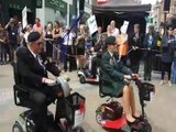 Red Arrows style mobility scooter display for Leeds' Armed Forces Day