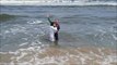 Sea baptism in South Shields