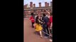 Royal guard pushes tourist at Windsor Castle