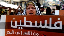 Lebanon's Palestinian refugees protests against labour crackdown