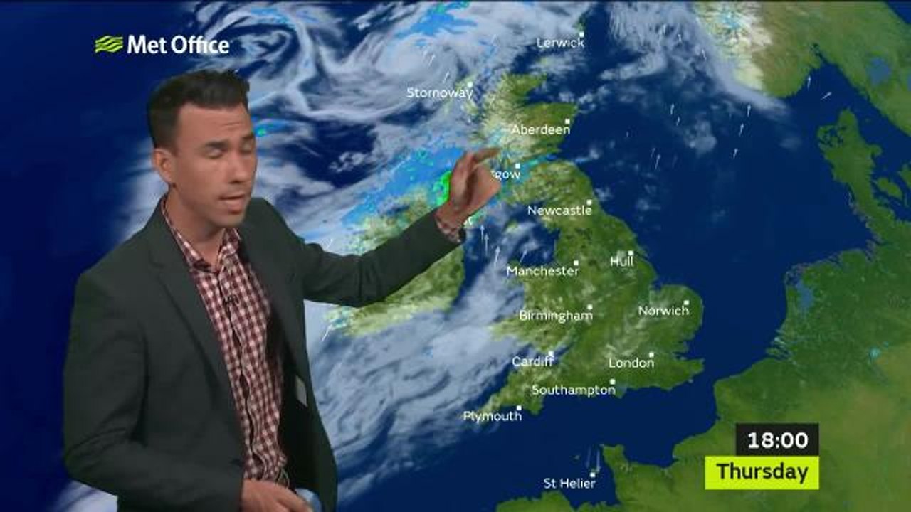 Met Office forecast for the North West (Thursday, Aug, 2, 2018)