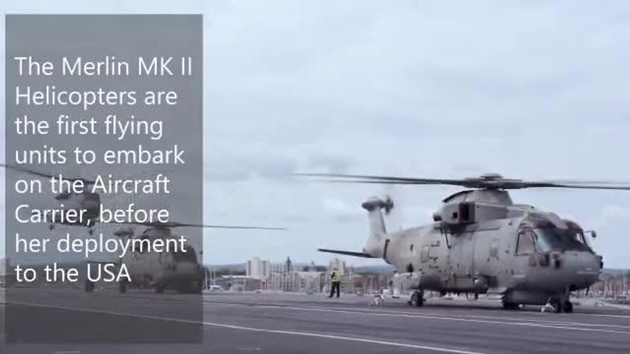 Navy Coptor landing on QE