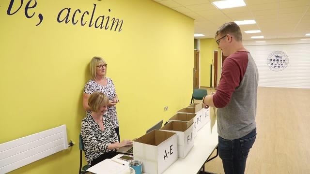 Pupil Josh Seale receives his results
