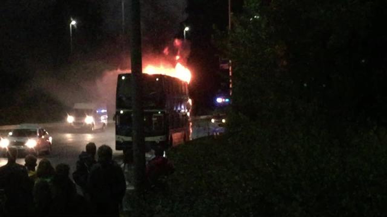Bus fire video