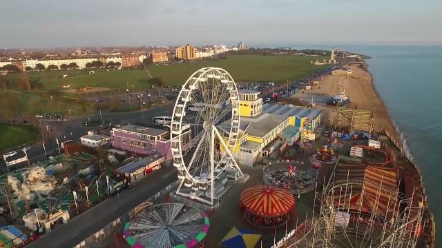 Drone footage of Portsmouth