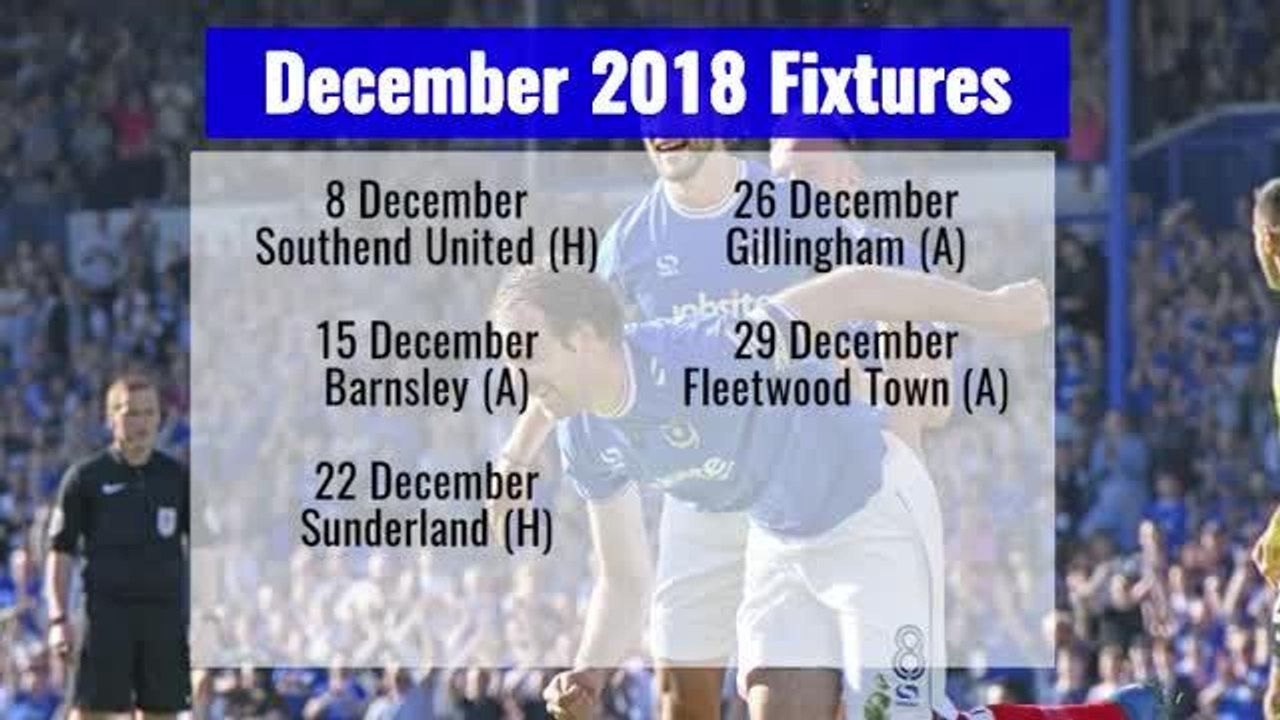 Pompey's league fixtures 2018/19