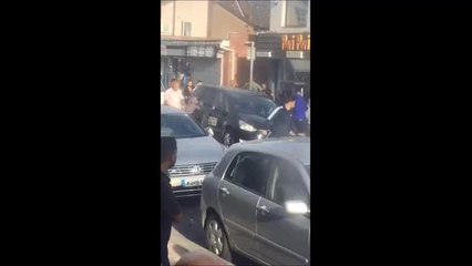 Mass brawl in Luton caught on camera
