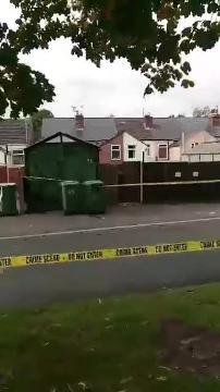 Police have cordoned off Gladstone Street in Mansfield Woodhouse and a forensic team is currently at the scene.