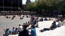 People watch Prince Harry's Royal Wedding in Guildhall Square