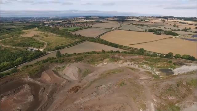 Drone footage captures site of potential train factory in Chesterfield