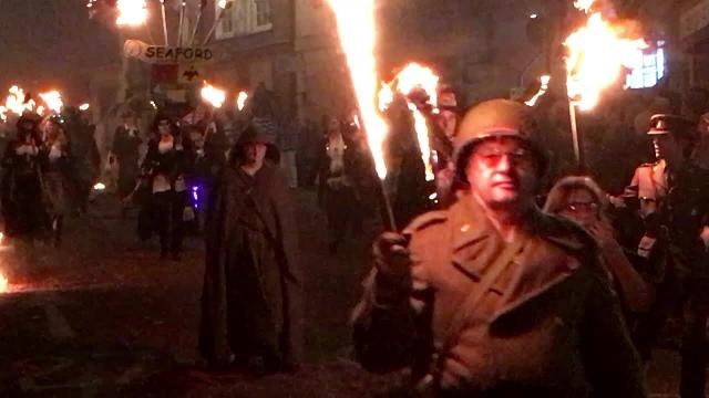 Lewes bonfire video clips