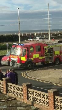 A fire broke out at the New Mayfair Hotel on New South Promenade, South Shore, this afternoon.