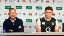 England coach Eddie Jones and co-captain Owen Farrell after 16-15 defeat to New Zealand