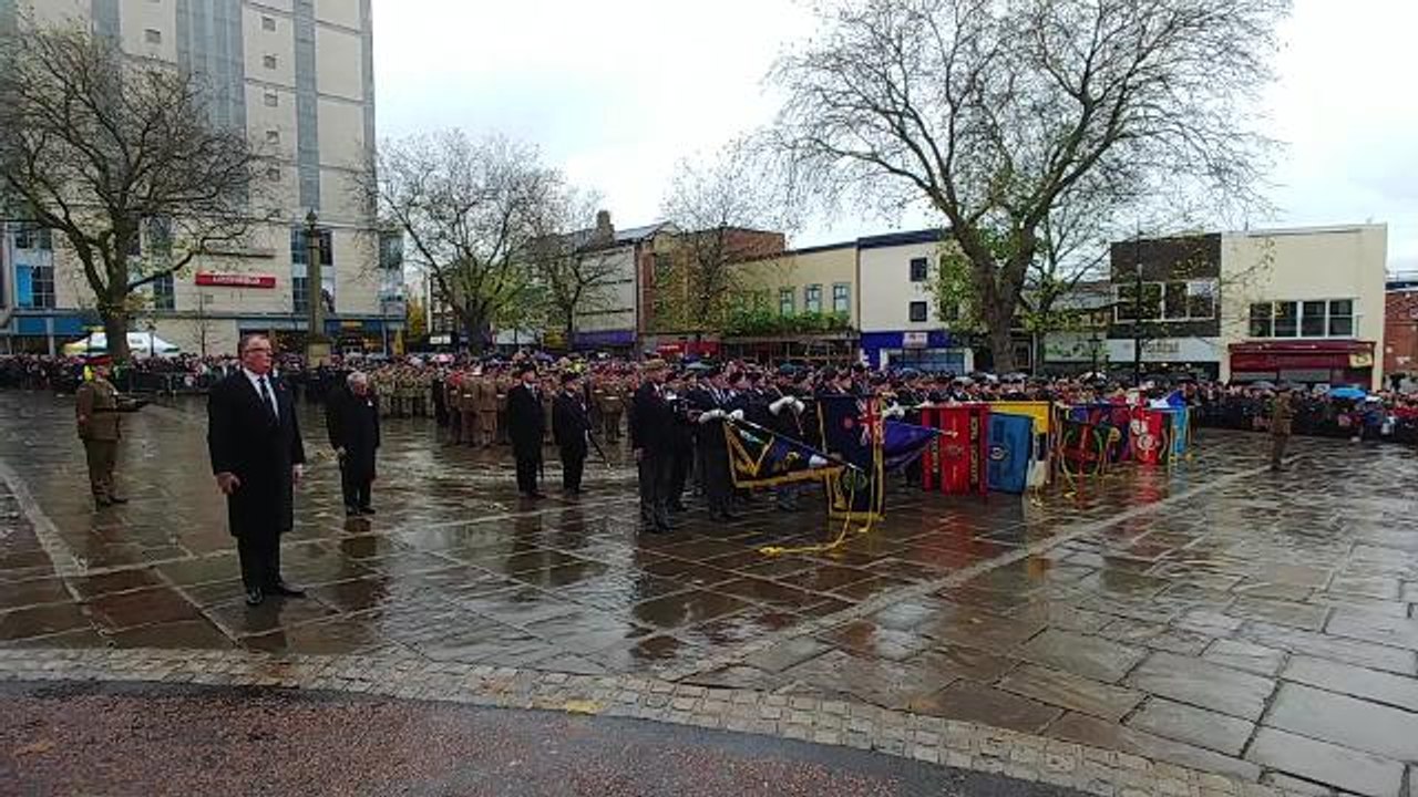 Preston?s Flag Market was silent as thousands gathered to mark Armistice - on the centenary of the end of the First World War.