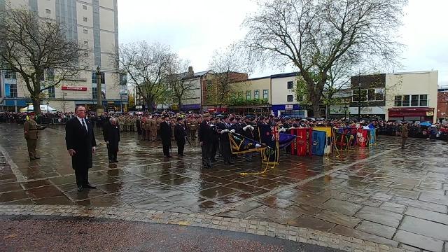 Preston?s Flag Market was silent as thousands gathered to mark Armistice - on the centenary of the end of the First World War.