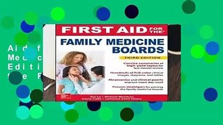 Full E-book  First Aid for the Family Medicine Boards, Third Edition (1st Aid for the Family