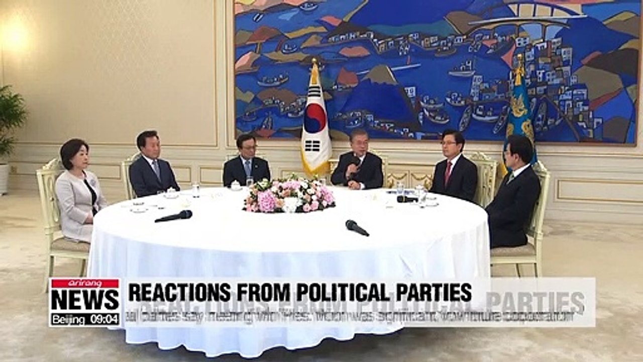 Rival parties say talks with President Moon was significant, vowed future cooperation