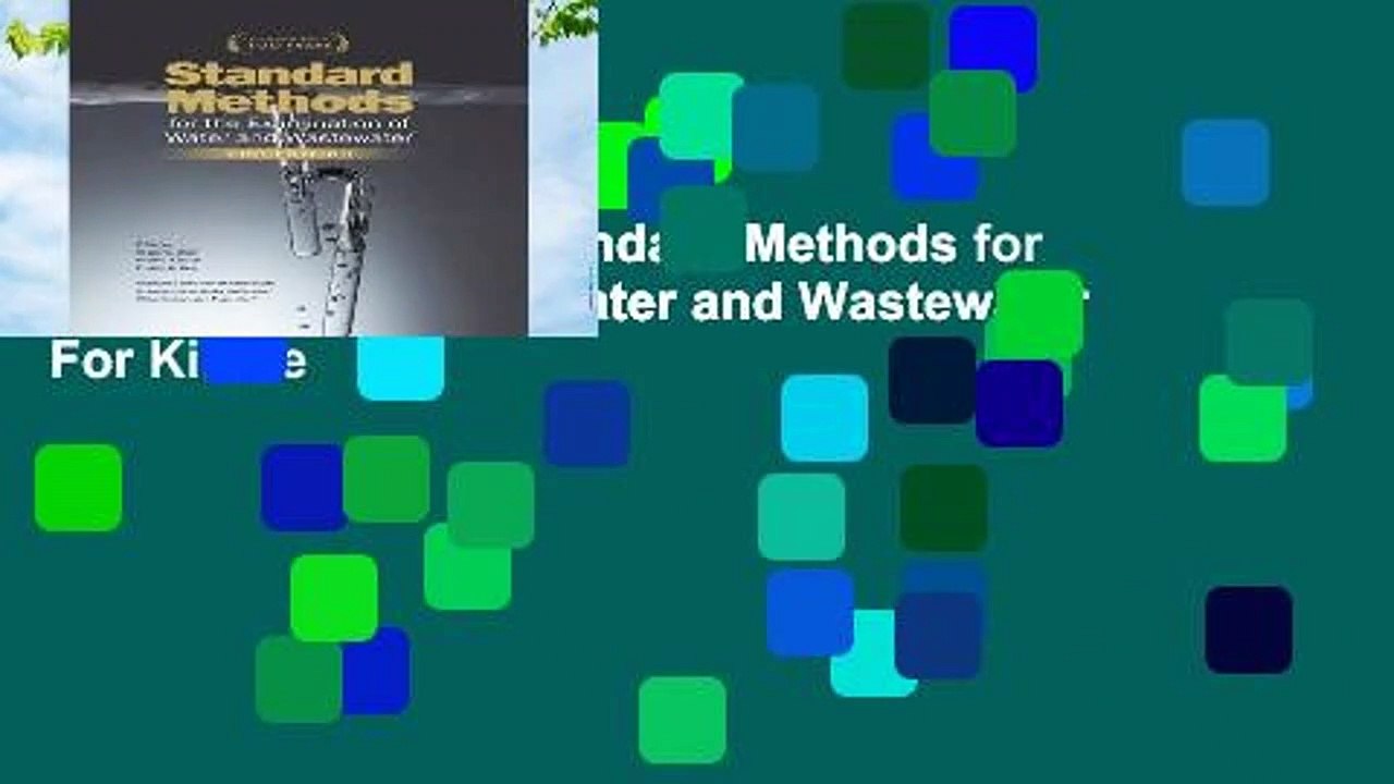 About For Books  Standard Methods for the Examination of Water and Wastewater  For Kindle