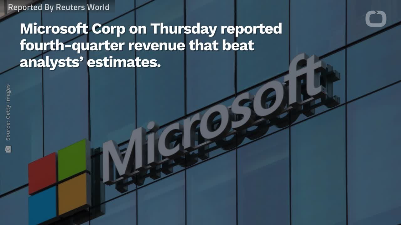 Azure Thrills, Bumps Up Microsoft's Q4 Revenues By 12 Percent