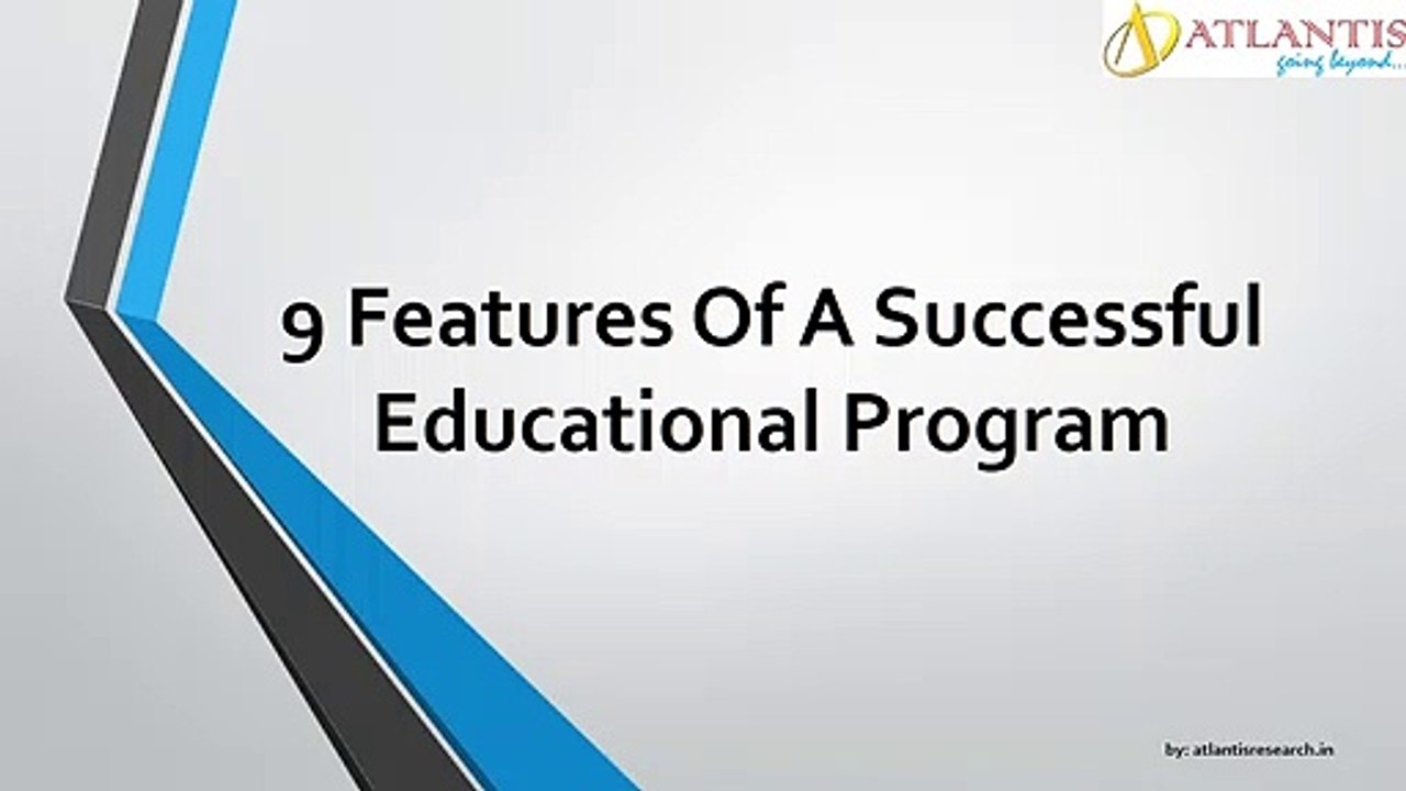 Features Of A Successful Educational Program