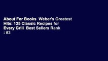 About For Books  Weber's Greatest Hits: 125 Classic Recipes for Every Grill  Best Sellers Rank : #3