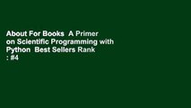 About For Books  A Primer on Scientific Programming with Python  Best Sellers Rank : #4