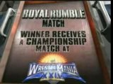 WWE Royal Rumble 2008 Match Card
