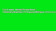 Full E-book  Berlitz Phrase Book   Dictionary Brazillian Portuguese(Bilingual dictionary)