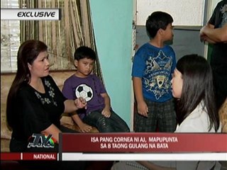 EXCLUSIVE: 8 y/o thankful for AJ's cornea