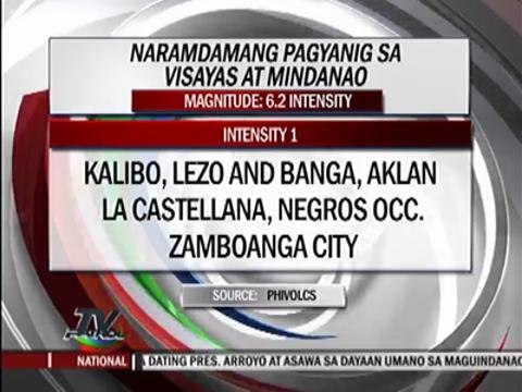 6.2 magnitude quake hits Visayas, Mindanao