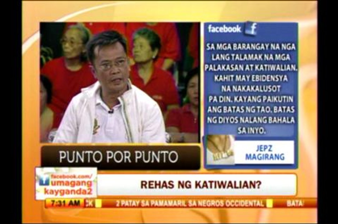 Punto por Punto: Rehas ng katiwalian