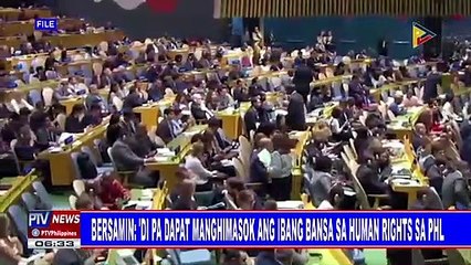 Bersamin: 'Di dapat manghimasok ang ibang bansa sa human rights sa PHL
