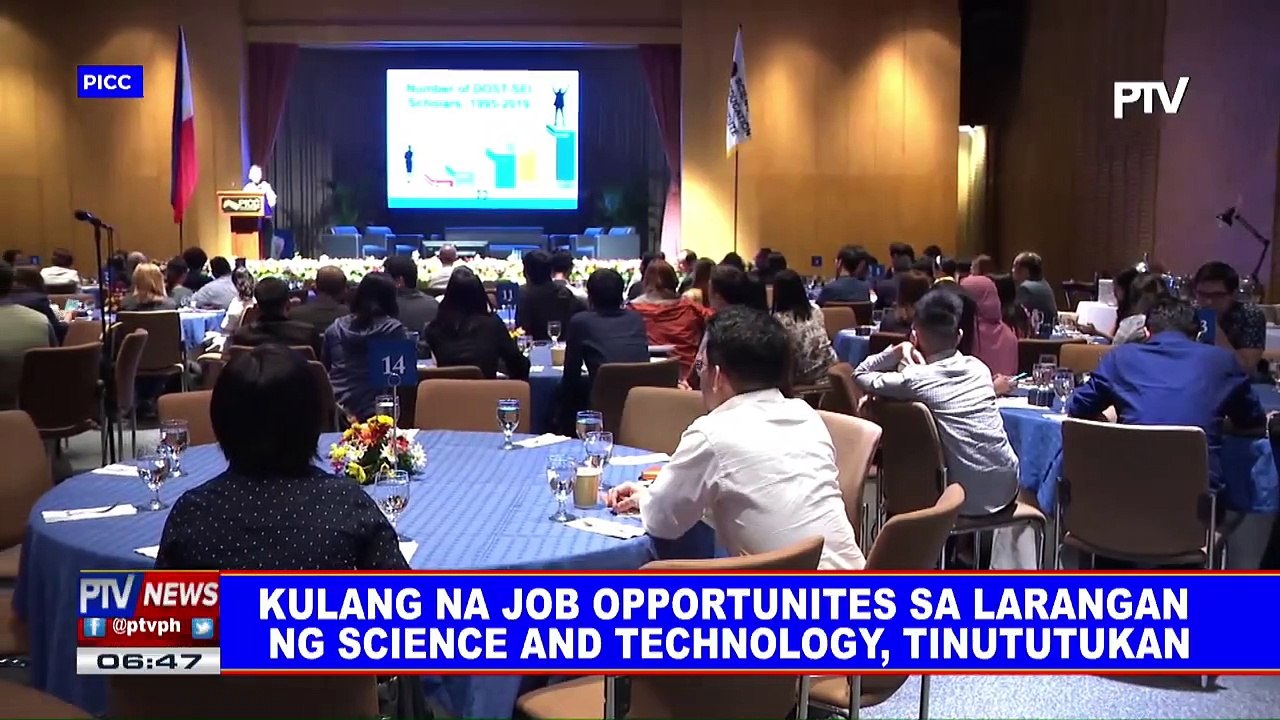 Kulang na job opportunities sa larangan ng science and technology, tinututukan