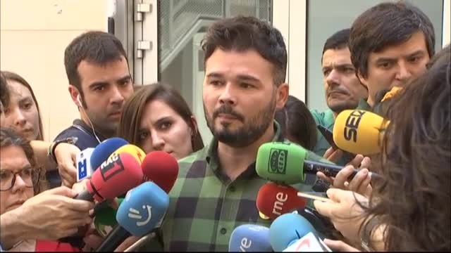 Rufián apremia a PSOE y a Unidas Podemos a negociar y asumir su responsabilidad histórica