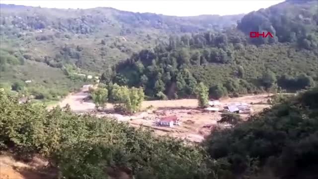 DÜZCE İHH ekibi Akcakoca da selin vurduğu bölgeleri havadan görüntüledi