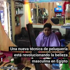 ¿Un corte o alisado de cabello con fuego? El ardiente método que está en furor en Egipto...